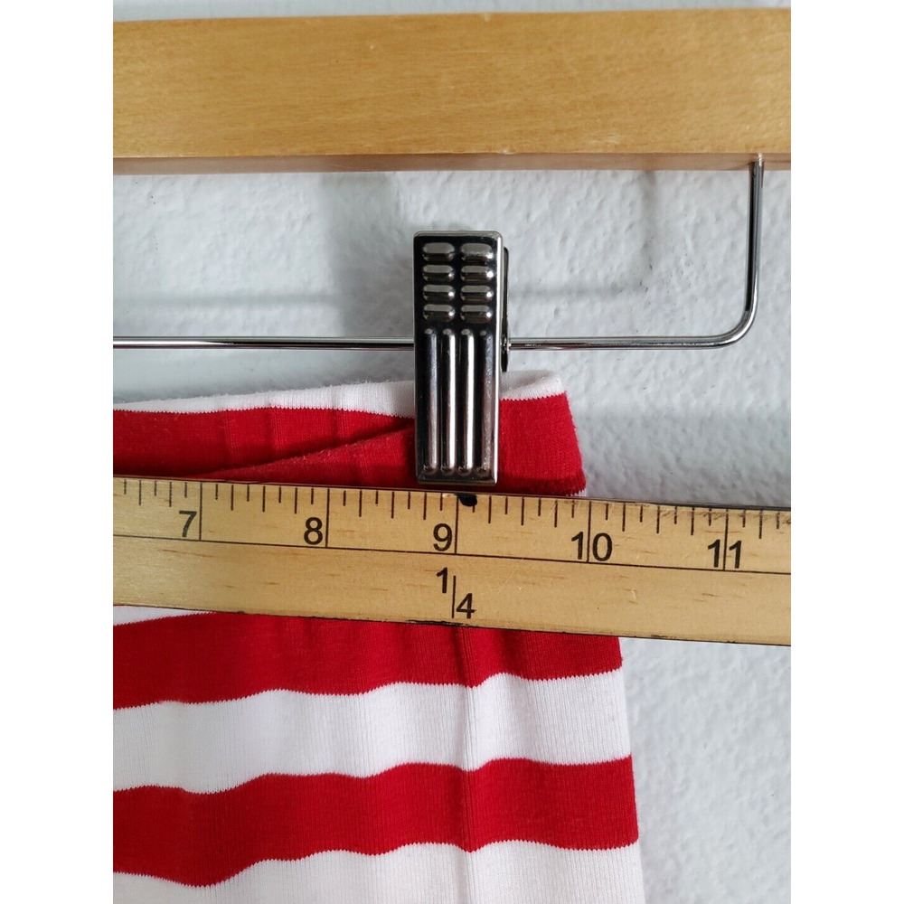 Hanna Andersson Pajama Set Kid 140 US 10 Holiday Deer Long John Red White Stripe - Picture 8 of 14